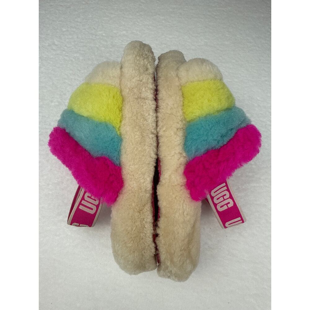 Uggs fluff yeah neon rainbow little kids size 13 - Picture 4 of 7